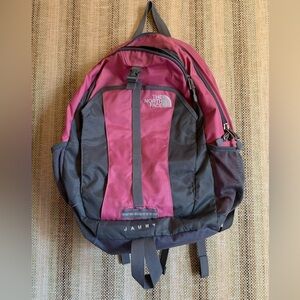 The North Face Jaunt Pink Backpack Bag School Medium Large Outdoor Accessories